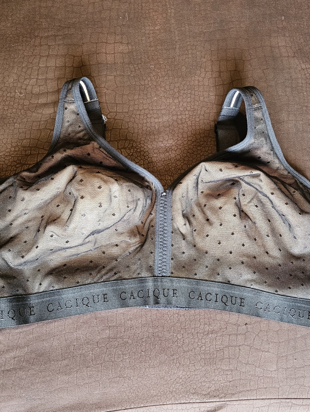 Cacique Bra 42ddd Unlined Full Coverage Cotton No Wire No padding Nude Black